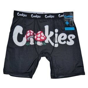 NEW Cookies Mushrooms Boxer Briefs Size L Earthy Trippy 420 Shrooms Rave Smoke